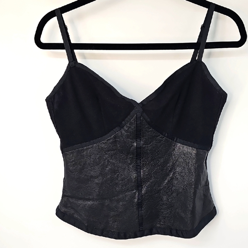 Wilsons Leather Black Bustier Camisole Top Y2K‎ Whimsigoth